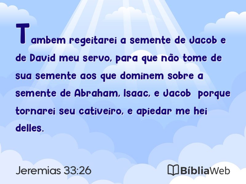 Jeremias 33:26 em imagem para compartilhar