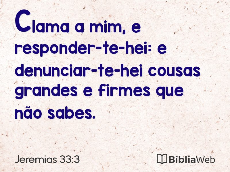Jeremias 33:3 em imagem para compartilhar