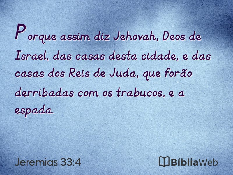 Jeremias 33:4 em imagem para compartilhar
