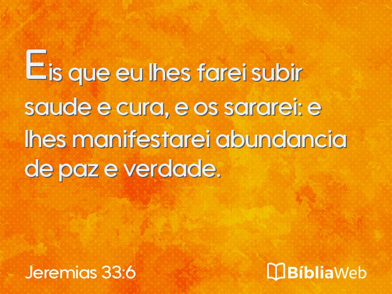 Jeremias 33:6 em imagem para compartilhar