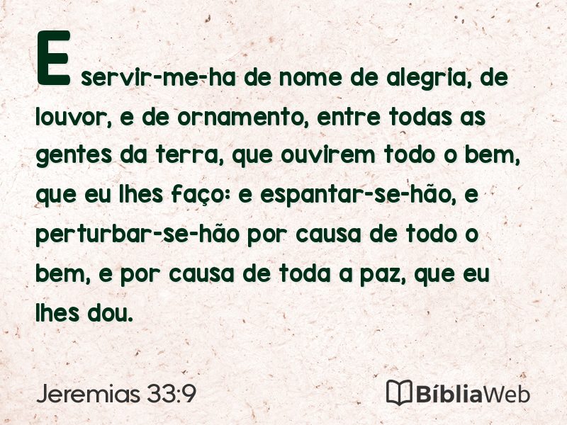 Jeremias 33:9 em imagem para compartilhar