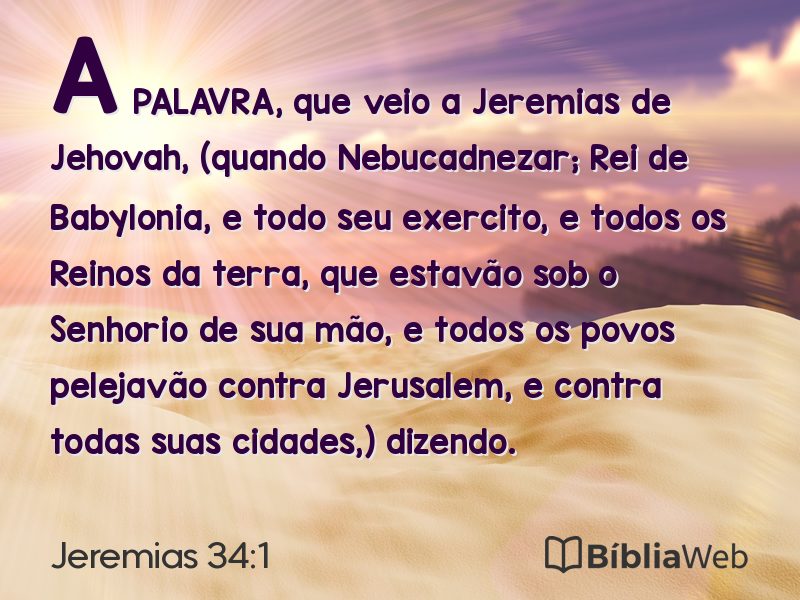 Jeremias 34:1 em imagem para compartilhar