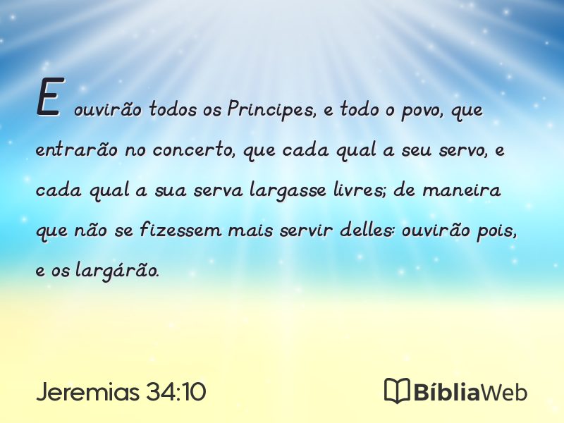 Jeremias 34:10 em imagem para compartilhar