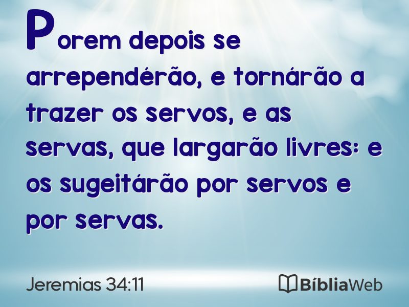 Jeremias 34:11 em imagem para compartilhar
