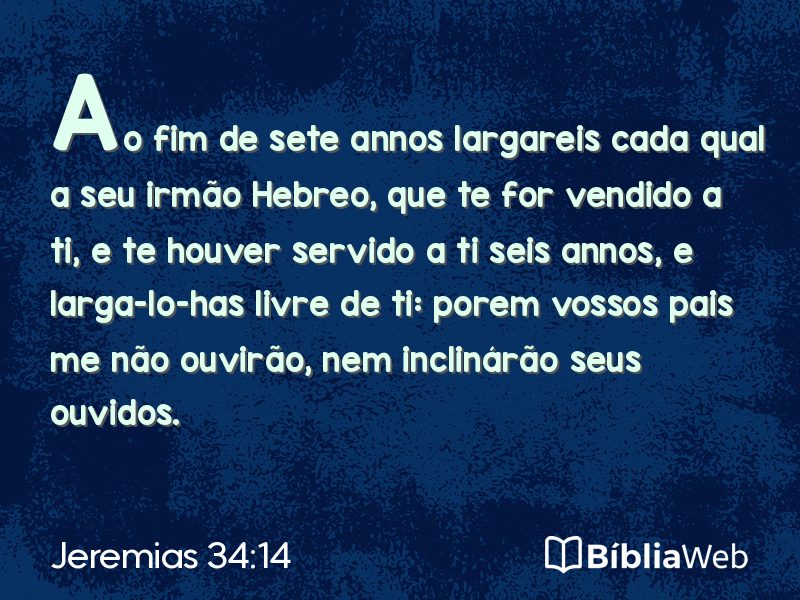 Jeremias 34:14 em imagem para compartilhar