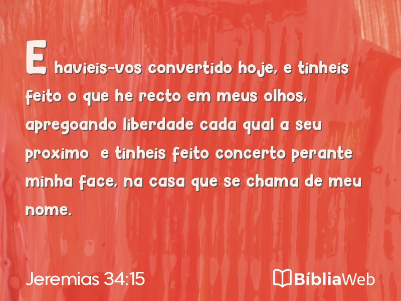 Jeremias 34:15 em imagem para compartilhar