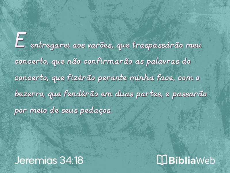 Jeremias 34:18 em imagem para compartilhar