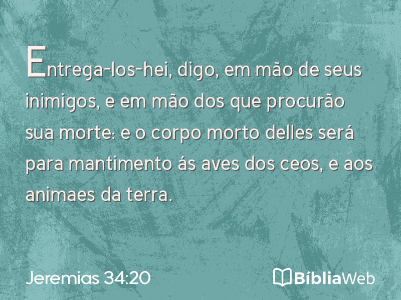 Jeremias 34:20 em imagem para compartilhar