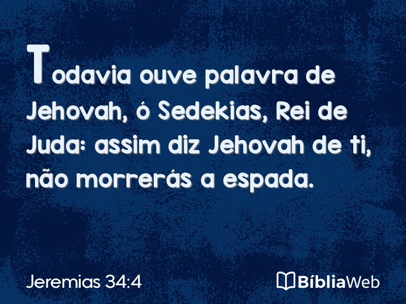 Jeremias 34:4 em imagem para compartilhar