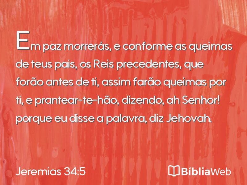 Jeremias 34:5 em imagem para compartilhar