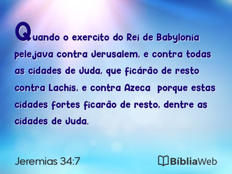 Jeremias 34:7 em imagem para compartilhar