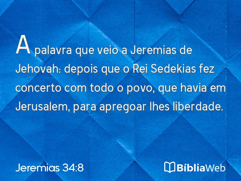 Jeremias 34:8 em imagem para compartilhar
