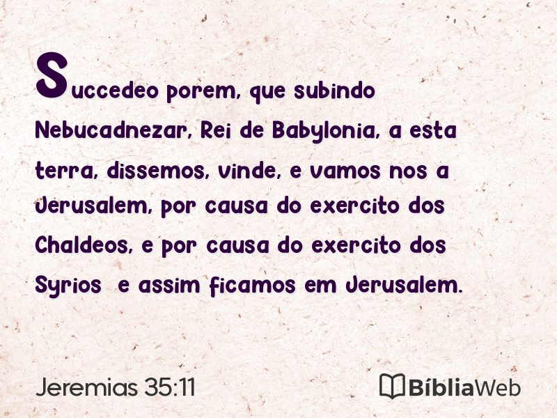 Jeremias 35:11 em imagem para compartilhar