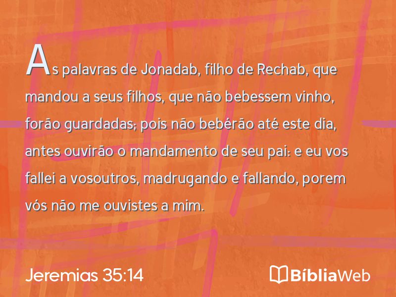 Jeremias 35:14 em imagem para compartilhar