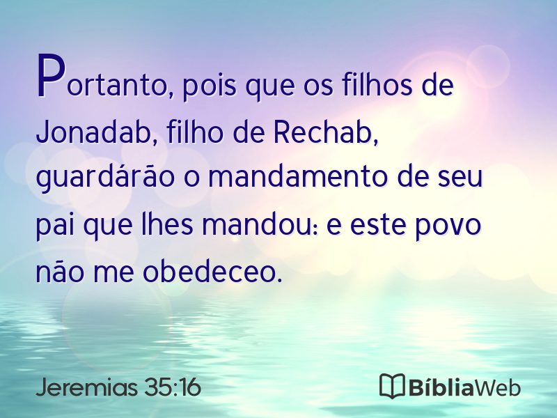 Jeremias 35:16 em imagem para compartilhar