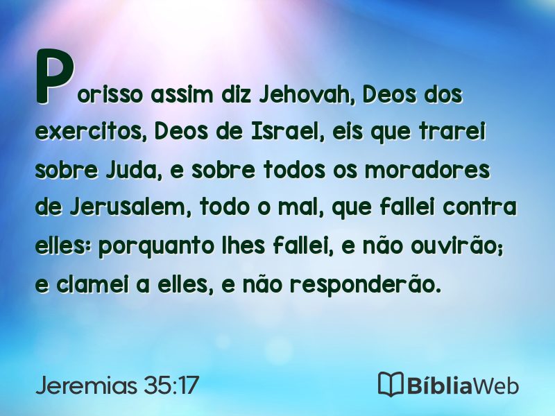 Jeremias 35:17 em imagem para compartilhar