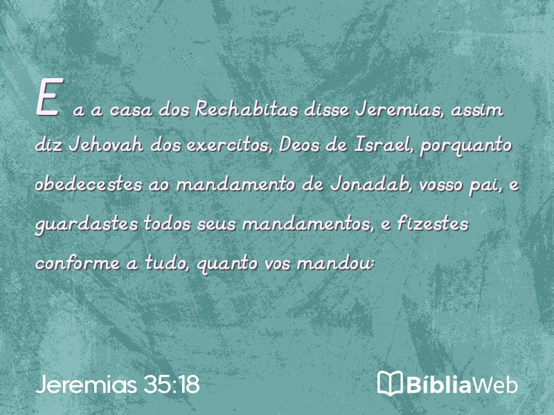 Jeremias 35:18 em imagem para compartilhar