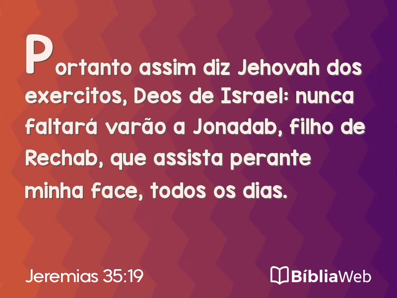 Jeremias 35:19 em imagem para compartilhar