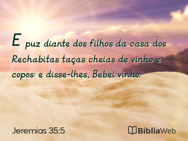 Jeremias 35:5 em imagem para compartilhar
