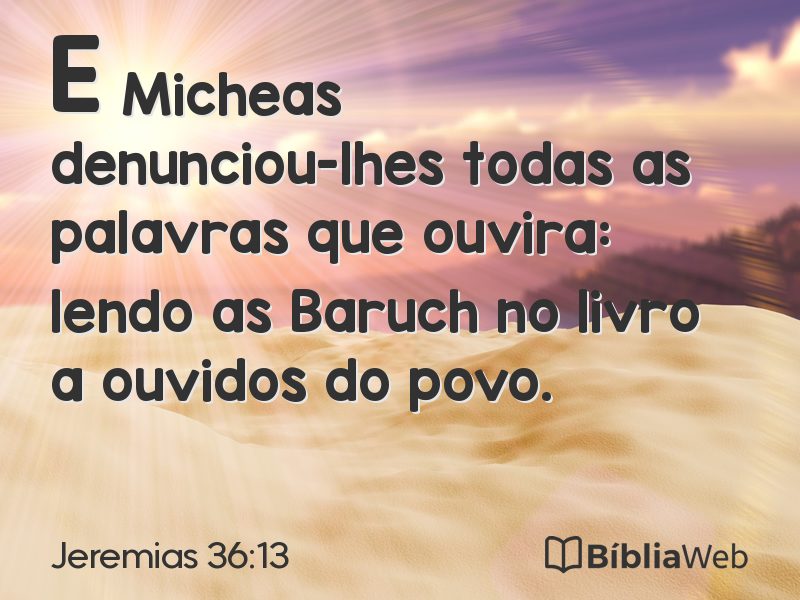 Jeremias 36:13 em imagem para compartilhar