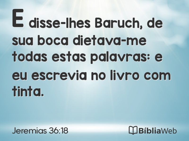 Jeremias 36:18 em imagem para compartilhar