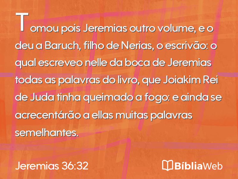Jeremias 36:32 em imagem para compartilhar