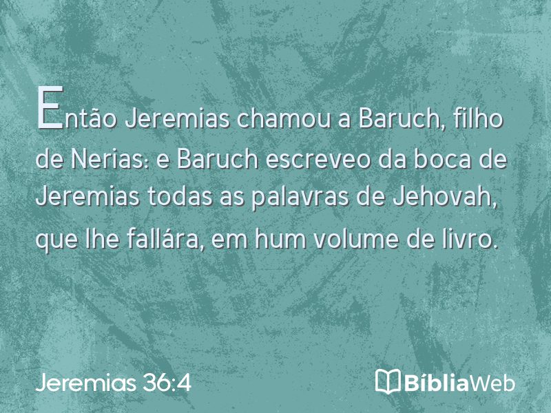 Jeremias 36:4 em imagem para compartilhar