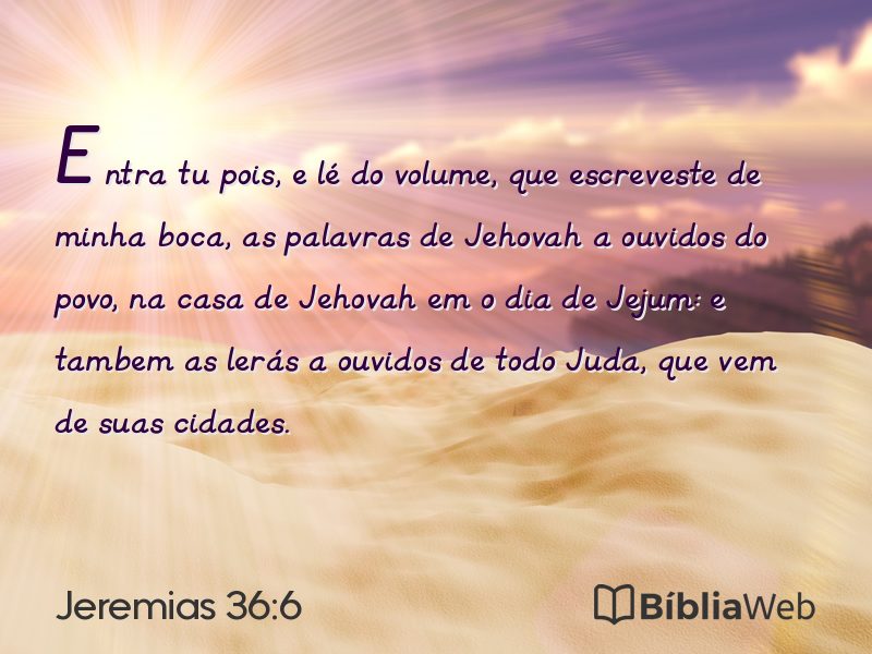 Jeremias 36:6 em imagem para compartilhar