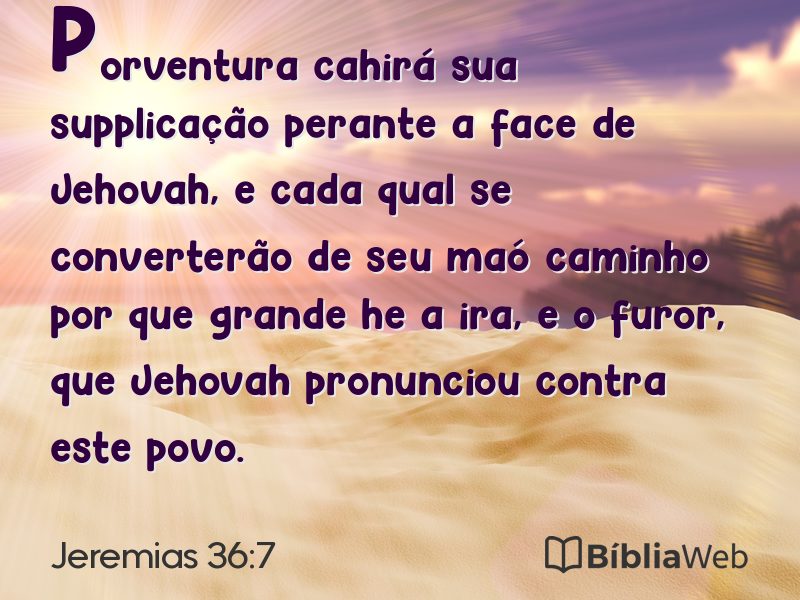 Jeremias 36:7 em imagem para compartilhar