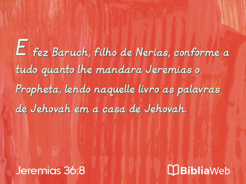 Jeremias 36:8 em imagem para compartilhar