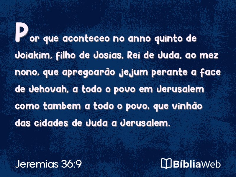 Jeremias 36:9 em imagem para compartilhar