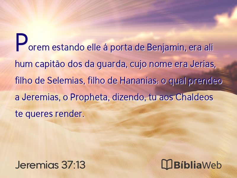 Jeremias 37:13 em imagem para compartilhar