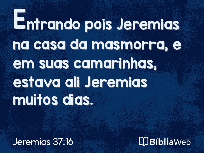 Jeremias 37:16 em imagem para compartilhar
