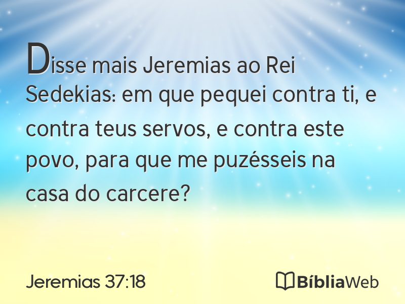 Jeremias 37:18 em imagem para compartilhar
