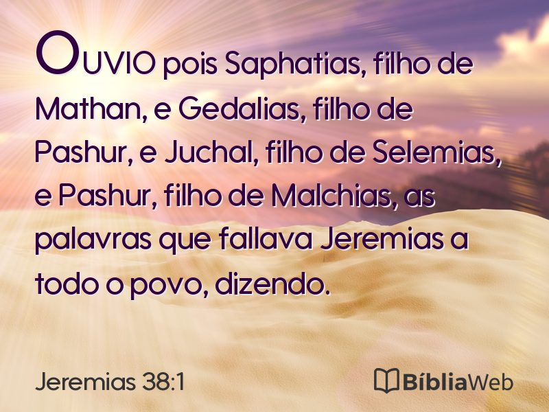 Jeremias 38:1 em imagem para compartilhar