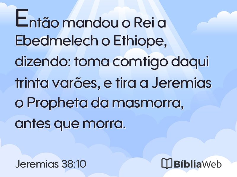 Jeremias 38:10 em imagem para compartilhar
