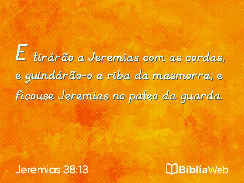 Jeremias 38:13 em imagem para compartilhar