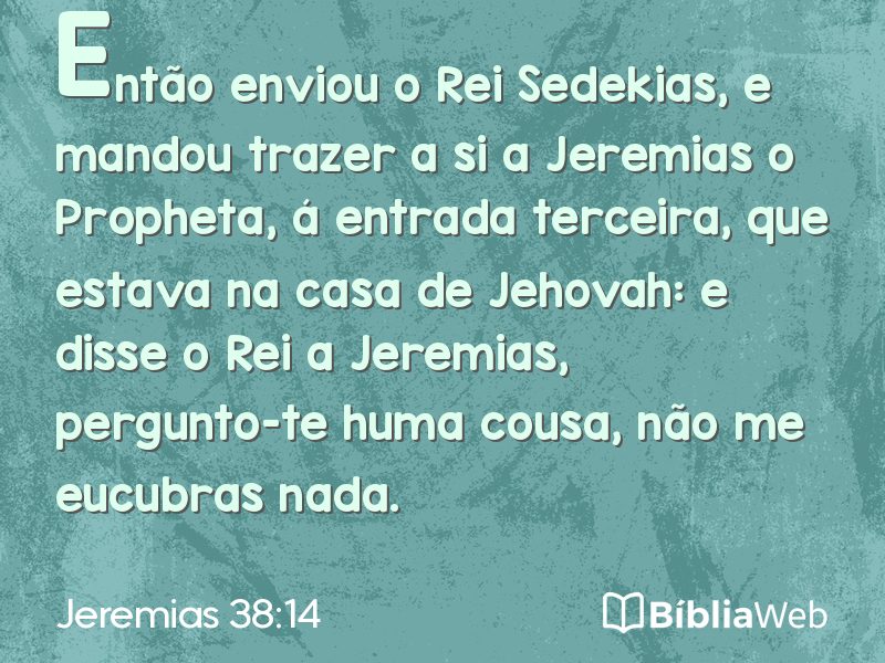 Jeremias 38:14 em imagem para compartilhar
