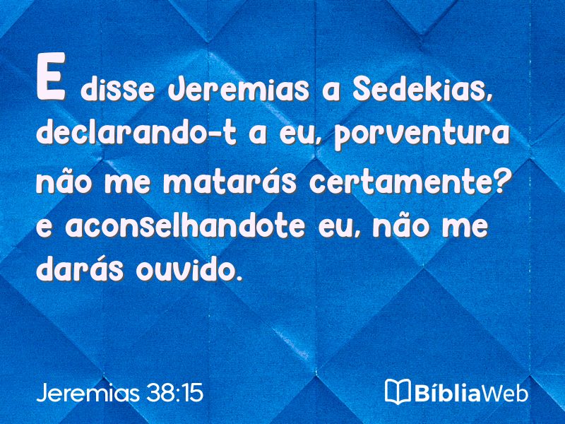 Jeremias 38:15 em imagem para compartilhar