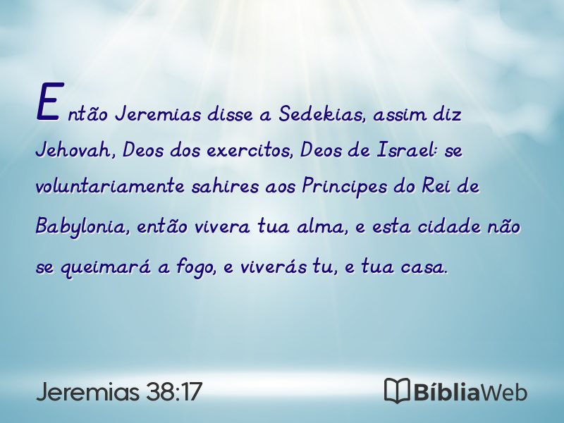 Jeremias 38:17 em imagem para compartilhar