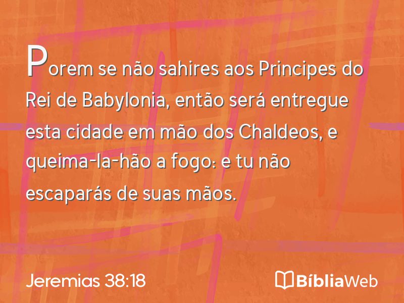 Jeremias 38:18 em imagem para compartilhar