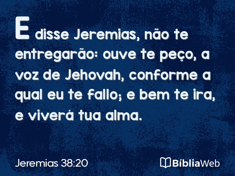Jeremias 38:20 em imagem para compartilhar