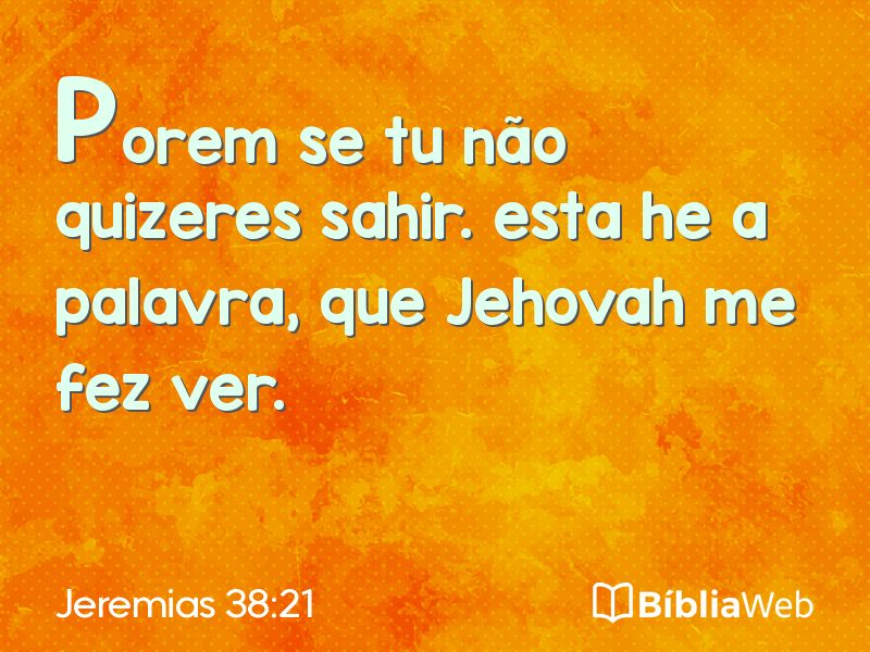 Jeremias 38:21 em imagem para compartilhar