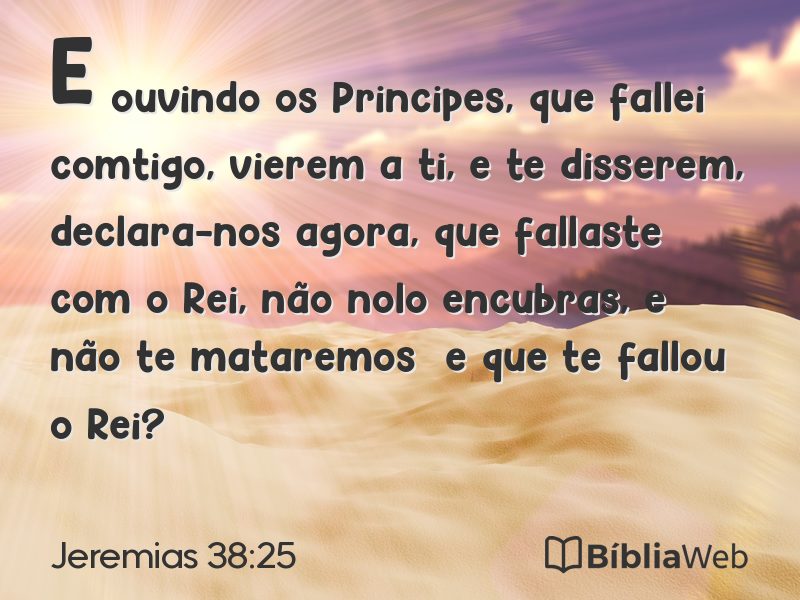 Jeremias 38:25 em imagem para compartilhar