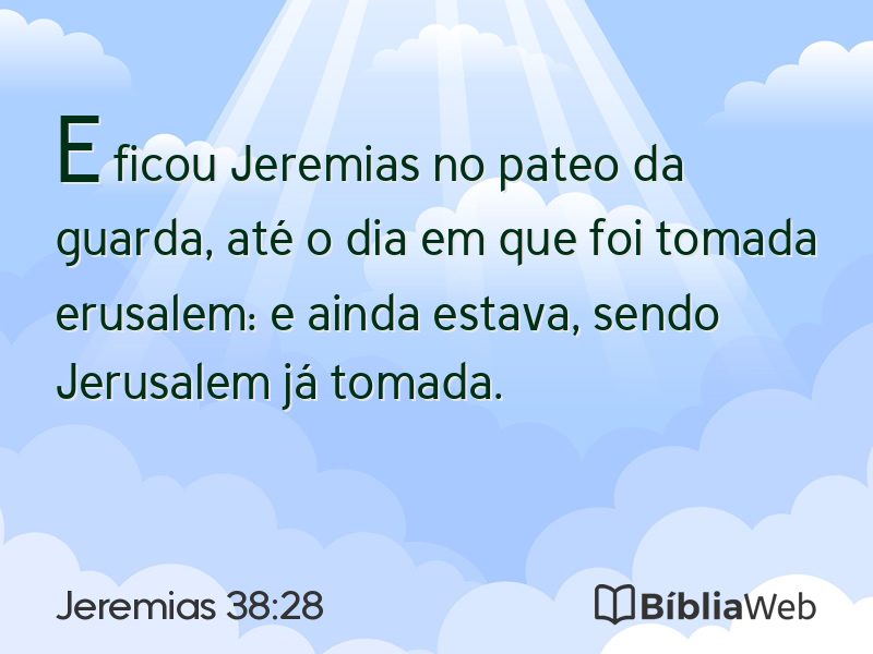 Jeremias 38:28 em imagem para compartilhar
