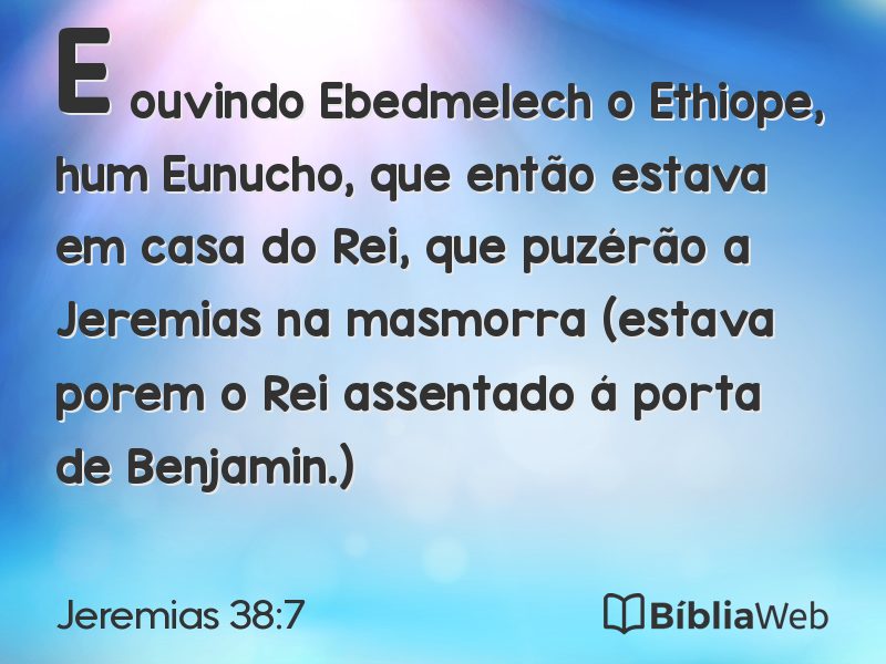 Jeremias 38:7 em imagem para compartilhar