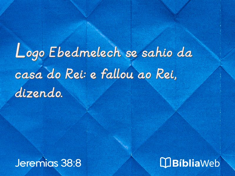Jeremias 38:8 em imagem para compartilhar