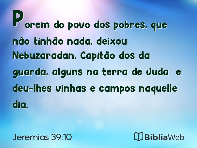 Jeremias 39:10 em imagem para compartilhar