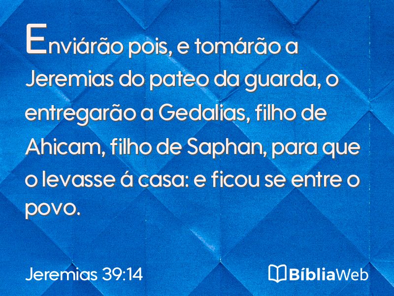 Jeremias 39:14 em imagem para compartilhar
