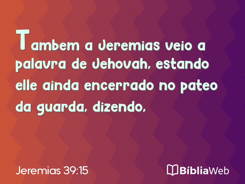 Jeremias 39:15 em imagem para compartilhar